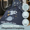Kinderbettwäsche Rakete Planeten 135x200 80x80 cm Weltall Produktbild-Vorschau 5