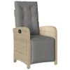 vidaXL 7-tlg. Garten-Essgruppe mit Kissen Beige Poly Rattan Produktbild-Vorschau 3