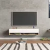 Fernsehtisch 'Laitila' 140x31,5x29,5 cm Eiche rustikal/Weiß Produktbild-Vorschau 4
