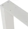 A close-up view of a light gray metal table leg with pre-drilled holes for mounting. Náhled obrázku produktu