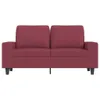2-Sitzer-Sofa Weinrot 120 cm Stoff Produktbild-Vorschau 3