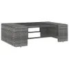 vidaXL 6-tlg. Garten-Lounge-Set mit Kissen Grau Poly Rattan Produktbild-Vorschau 9