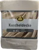 A packaged blanket with product information and branding. Produktbild-Vorschau