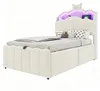 Babybed 90x200 cm met hydraulische opbergruimte, fluwele Productafbeelding-voorbeeld 9