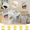 GOPLUS 3 TLG. Kindersitzgruppe aus Holz, 4-in-1 Kindermöbel Produktbild-Vorschau 3