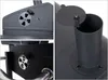Collage of close-up shots of a black grill, focusing on ventilation details and the chimney. Podgląd zdjęcia produktu
