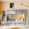 Letto a castello Merax 90x200 cm con scrivania, letto per Anteprima dell’immagine prodotto 2