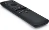 A black remote control is shown from a diagonal angle against a white background. Produktbild-Vorschau