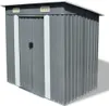 vidaXL Casetta da giardino in metallo grigio Anteprima dell’immagine prodotto 16