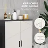 kleankin Kúpeľňová skrinka, doplnková skrinka s dvojitými Náhľad obrázku produktu 6