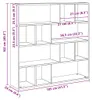 vidaXL Regál/rozdeľovač izieb Artisan dub 105x24x102 cm Náhľad obrázku produktu 8