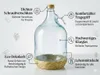 6 X 5L Glasballon mit ECO Korb/Weinballon Glas Flasche Produktbild-Vorschau 6