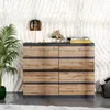 Commode gris anthracite / chêne Wotan à 8 tiroirs – Buffet Voir les images du produit 3