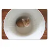 MuchoWow® Mauspad Mousepad Katze - Mülleimer - Weiß 27x18 Produktbild-Vorschau 1