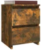 vidaXL Nočný stolík Smoked Oak 30x30x40 cm odvodený výrobok Náhľad obrázku produktu 5