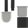 Brosse WC sur pied/mural en silicone compacte noire Voir les images du produit 8