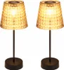 2er Set LED Solarlampe, Tischleuchte, rauchfarben, H 29 cm Produktbild-Vorschau 2