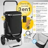 ELONEO Chariot d'achat pour escaliers avec compartiment Voir les images du produit 3