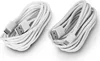 Two white USB-C cables coiled on a white background. Náhled obrázku produktu
