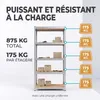 IvoQ Étagère de rangement – 180 x 90 x 40 cm – 5 étagères Voir les images du produit 3