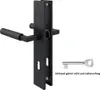 A black door handle set with a key is shown against a white background. Produktbild-Vorschau