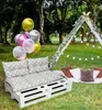 Amilian Palettenkissen SET Gartenkissen mit Rückenkissen Produktbild-Vorschau 3