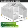 BRAST Gewächshaus Aluminium mit Fundament | 430x250x205cm | Produktbild-Vorschau 2