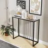 A console table with decorative items and a plant in a hallway. Podgląd zdjęcia produktu