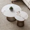 2-in-1-Couchtischset MARISE, weißer Marmor/Nussbaum Produktbild-Vorschau 4
