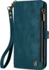A teal wallet case for a Samsung Galaxy A17 / A17 5G with a wrist strap and a zippered coin pocket. Produktbild-Vorschau