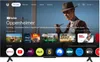 A smart TV screen displaying a streaming service interface with movie posters and app icons. Voir les images du produit