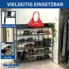 DanDiBo Schuhregal Platzsparend Metall Schwarz 6 Etagen 100 Produktbild-Vorschau 3