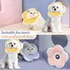 A collage of images showing pet cones for cats and dogs, some with decorative designs. Produktbild-Vorschau