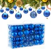 Weihnachtskugeln Blau 100 Stück, Christbaumkugeln Produktbild-Vorschau 1