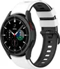 INF Weißes Schwarzes Silikonarmband für Samsung Watch 4 Produktbild-Vorschau 2
