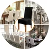 6 kusů sametových napínacích krytů židlí pro jídelnu Náhled obrázku produktu 7