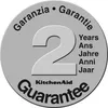 A circular badge indicating a 2-year guarantee for a KitchenAid product. Produktbild-Vorschau
