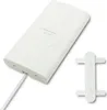 A white 4G LTE antenna with a cable and a small white accessory. Produktbild-Vorschau