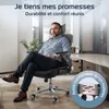 CLOUVOU PowerSeat Noir, Chaise de bureau ergonomique, 100% Voir les images du produit 6