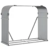 vidaXL Wiata na drewno opałowe jasnoszara 120x45x100 cm Podgląd zdjęcia produktu 1