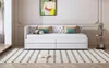 CDGlobal Polsterbett 90x200cm Einzelbettt mit ausziehbarem Produktbild-Vorschau 14