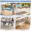 A collage of four images showing a foldable table used as a ping pong table, a dining table, a card table, and a craft table. Náhľad obrázku produktu