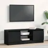 vidaXL Armoire TV noire imitation chêne 102x30x36 cm Bois Voir les images du produit 2