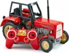 A red remote-controlled tractor with a remote control in the foreground. Náhľad obrázku produktu