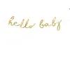 Girlande Bannière Hello Baby 18x70cm or Voir les images du produit 10