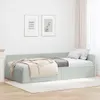 vidaXL Rohový rám postele s čelem světle šedý 100 cm x 200 Náhled obrázku produktu 2