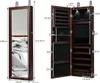 COSTWAY Armoire à bijoux LED avec miroir intégral Étagère à Voir les images du produit 5