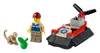 A Lego set with a minifigure, a monkey, a plant, and a hovercraft. Produktbild-Vorschau