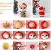 Collage showing the creation process of a felted Christmas Shiba Inu toy. Produktbild-Vorschau