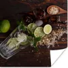 MuchoWow® Poster Cocktail - Obst - Limette 100x100 cm - Produktbild-Vorschau 1